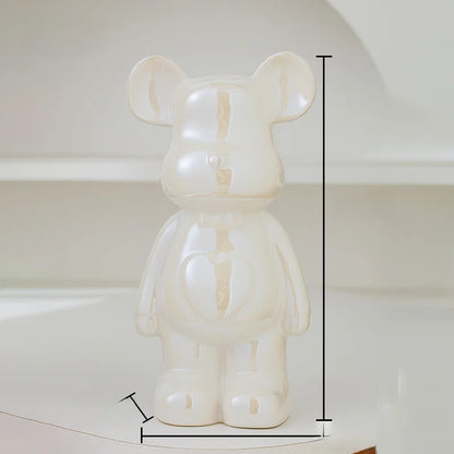 Aesthetic Bear Brick Ceramic Statue