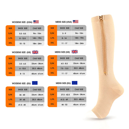 Zipper Compression Socks