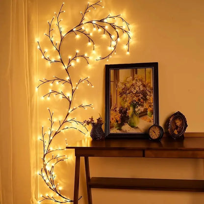 144 LEDs String Light Tree Branch Lamp Bedroom Wall Decoration Vine Tree Light Strip  DIY Atmosphere Light for Home Lighting
