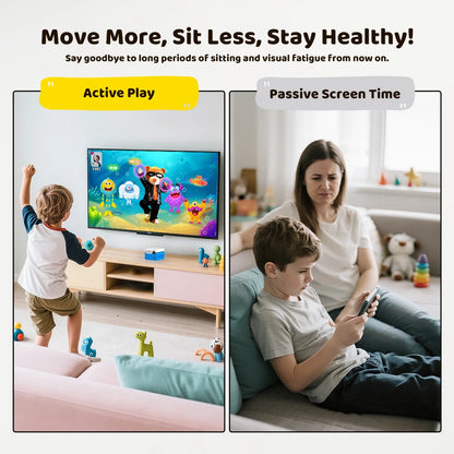KINHANK MotionX Video Game Consoles with 30+Games for Kids & Families,Continuous Updates,Plug & Play Indoor Active Play System