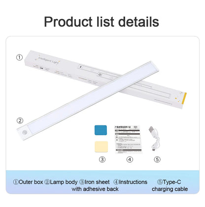 Night Light Led Light Under Cabinet Light Motion Sensor night light Closet Light Cabinet Kitchen Lighting Magnetic night light