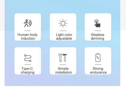 Night Light Led Light Under Cabinet Light Motion Sensor night light Closet Light Cabinet Kitchen Lighting Magnetic night light