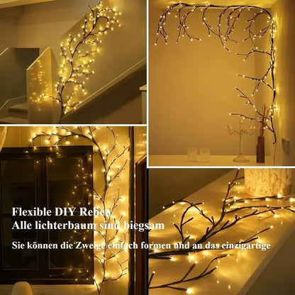 144 LEDs String Light Tree Branch Lamp Bedroom Wall Decoration Vine Tree Light Strip  DIY Atmosphere Light for Home Lighting