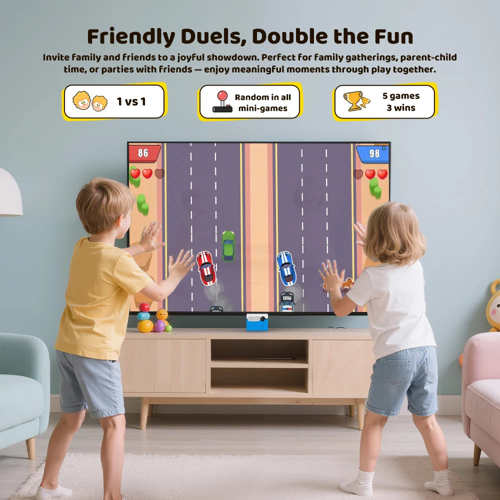 KINHANK MotionX Video Game Consoles with 30+Games for Kids & Families,Continuous Updates,Plug & Play Indoor Active Play System