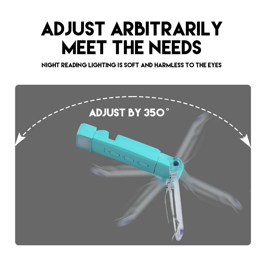 Book Light USB Rechargeable 3 Colors & 5 Brightness 1800K-6000K Reading Light Clip-on Read Lamp Bookmark Night Light Book Lamp