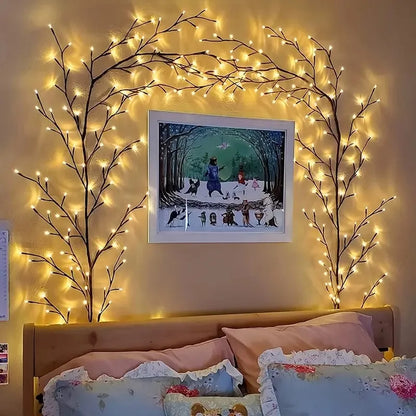 144 LEDs String Light Tree Branch Lamp Bedroom Wall Decoration Vine Tree Light Strip  DIY Atmosphere Light for Home Lighting