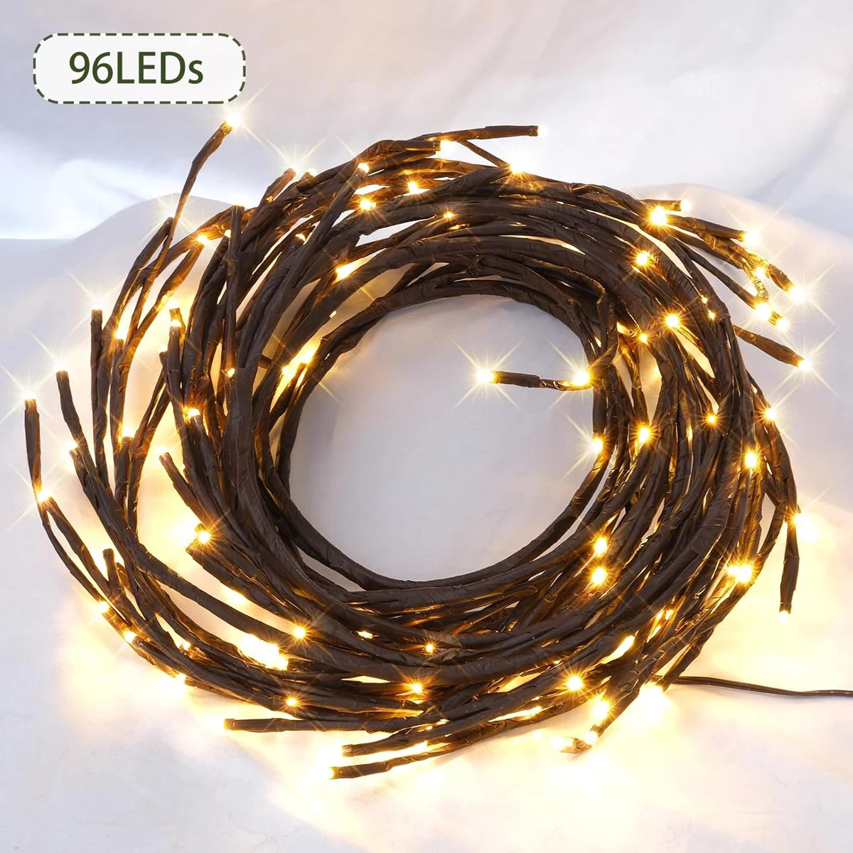 96LED Tree Branch Lamp Bedroom Wall Decoration Willow Vine Tree Light Strip 8 Lighting Modes DIY Atmosphere Light Home Lighting