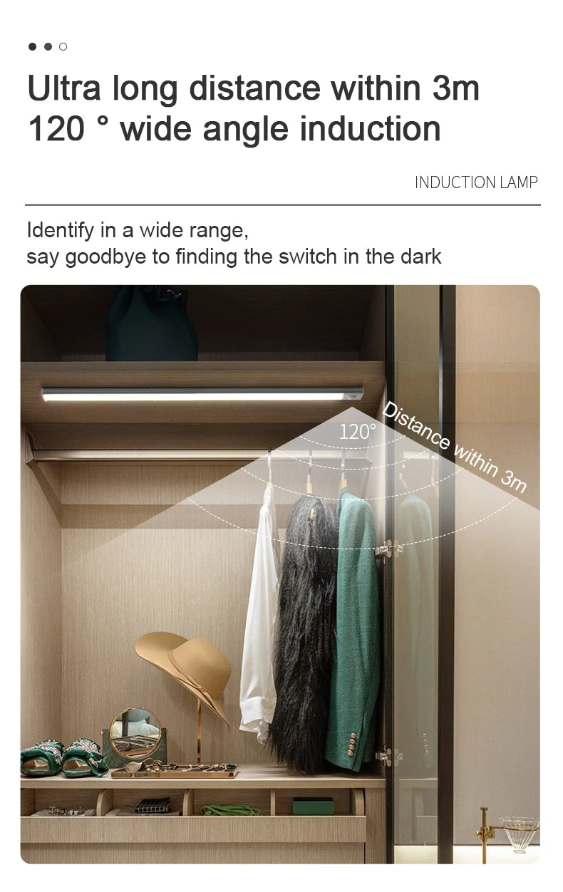 Night Light Led Light Under Cabinet Light Motion Sensor night light Closet Light Cabinet Kitchen Lighting Magnetic night light