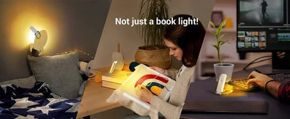 Book Light USB Rechargeable 3 Colors & 5 Brightness 1800K-6000K Reading Light Clip-on Read Lamp Bookmark Night Light Book Lamp