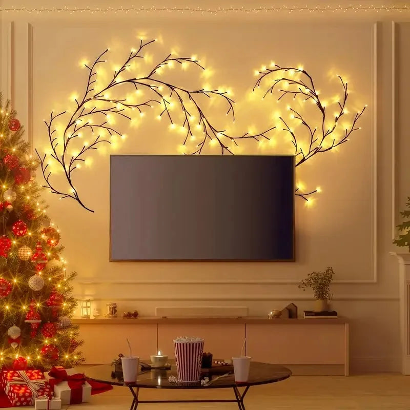 144 LEDs String Light Tree Branch Lamp Bedroom Wall Decoration Vine Tree Light Strip  DIY Atmosphere Light for Home Lighting