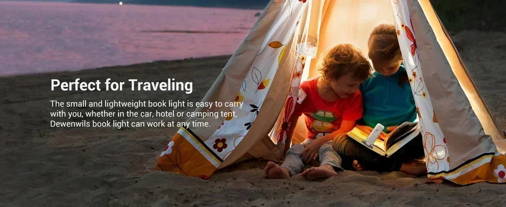 Book Light USB Rechargeable 3 Colors & 5 Brightness 1800K-6000K Reading Light Clip-on Read Lamp Bookmark Night Light Book Lamp