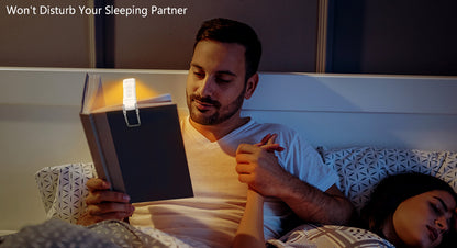Book Light with Timer USB Rechargeable 3 Colors & 5 Brightness Reading Light Clip-on Read Lamp Bookmark Night Light Book Lamp